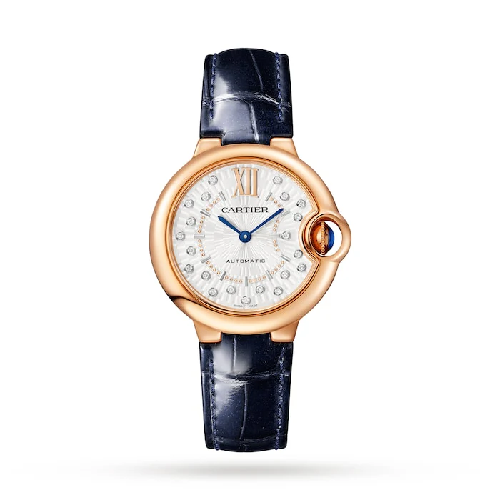 Cartier Ballon Bleu De Cartier Watch, 33mm, Self-Winding Mechanical Movement, Rose Gold Luxury Watch WGBB0052