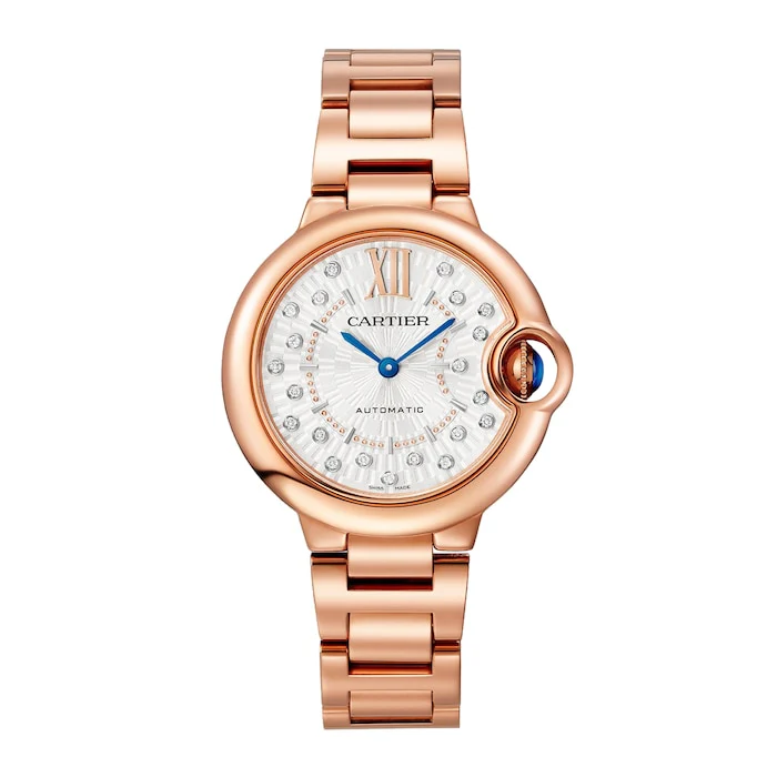 Cartier Ballon Bleu De Cartier Watch, 33mm, Self-Winding Mechanical Movement, Rose Gold Luxury Watch WGBB0054
