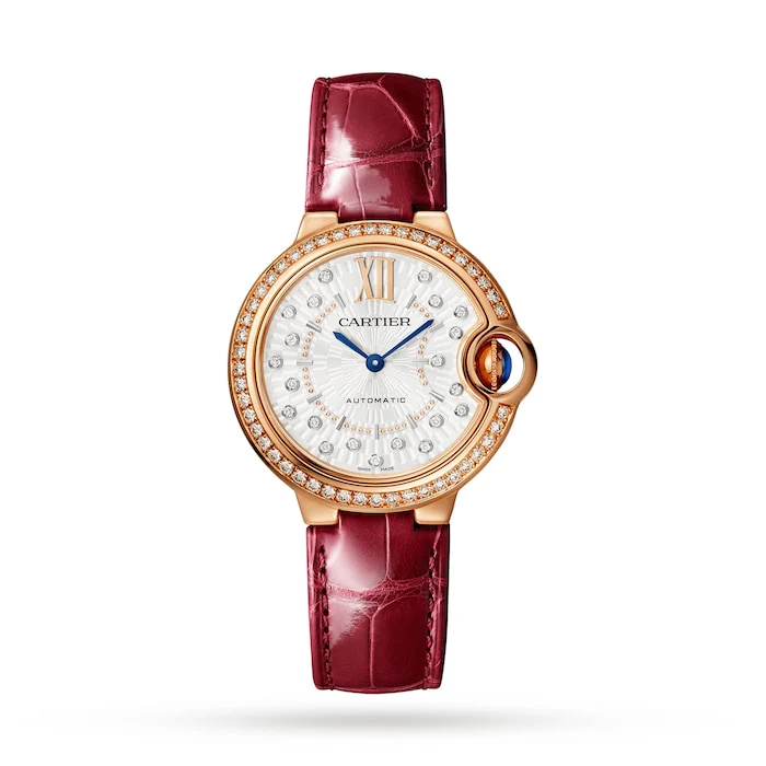 Cartier Ballon Bleu De Cartier Watch, 33mm, Self-Winding Mechanical Movement, Rose Gold Luxury Watch WJBB0080