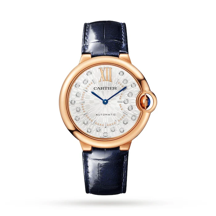 Cartier Ballon Bleu De Cartier Watch, 36mm. Self-Winding Mechanical Movement, Rose Gold Luxury Watch WGBB0053