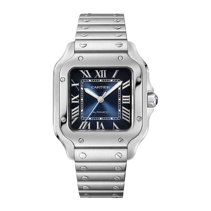 Cartier Elegance Automatic 35mm Men’s Watch with Blue Material Dial, 100m Water Resistant / WSSA0063