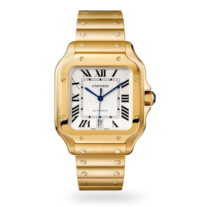 Cartier Elegance Automatic 40mm Men’s Watch with Silver Material Dial, Gold Case, 100m Water Resistant / WGSA0029
