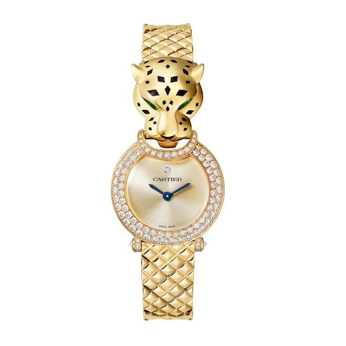 Cartier La Panthère Watch, 23.6 mm, Quartz Movement Yellow Gold Luxury Watch Swiss Made High Precision Movement HPI01526