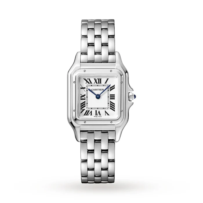 Cartier Panthère De Cartier Watch Medium Model, Quartz Movement, Steel Luxury Watch Swiss Made WSPN0007