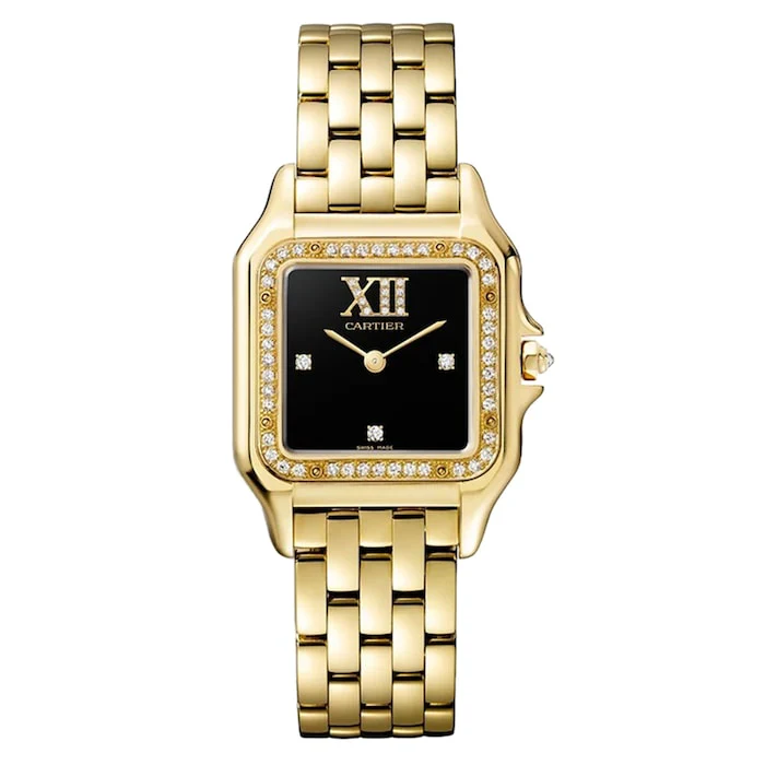 Cartier Panthère De Cartier Watch, Medium Model, Quartz Movement, Yellow Gold Luxury Watch WJPN0044