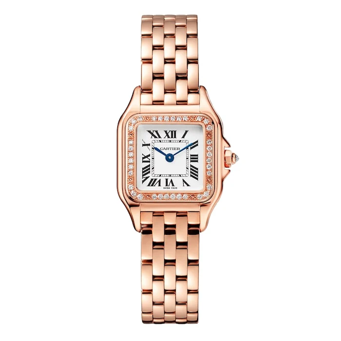 Cartier Panthère De Cartier Watch, Small Model, Quartz Movement, Case in 18K Rose Gold Luxury Watch WJPN0049
