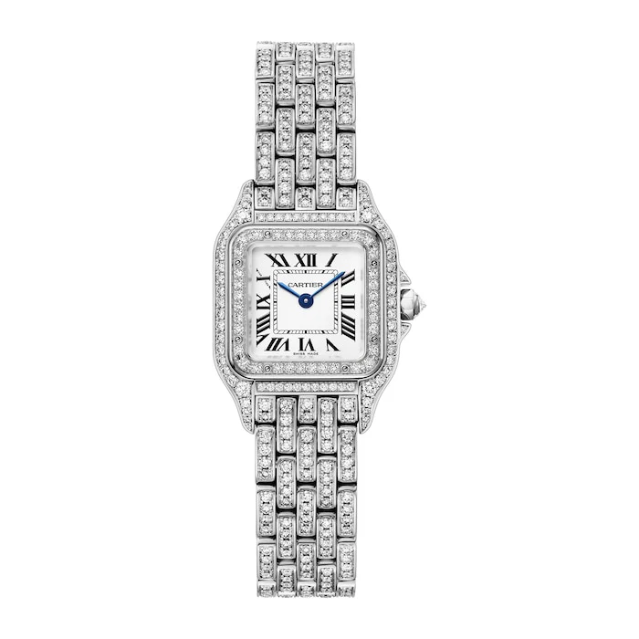 Cartier Panthère De Cartier Watch, Small Model, Quartz Movement, Rhodiumized White Gold Case HPI01129