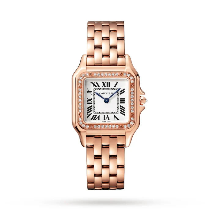 Cartier Panthere De Cartier Watch, Medium Model, Quartz Movement, Rose Gold Luxury Watch Swiss Made WJPN0009