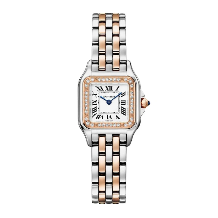 Cartier Panthere de Cartier watch, small model, quartz movement. Case in rose gold and steel  W3PN0014