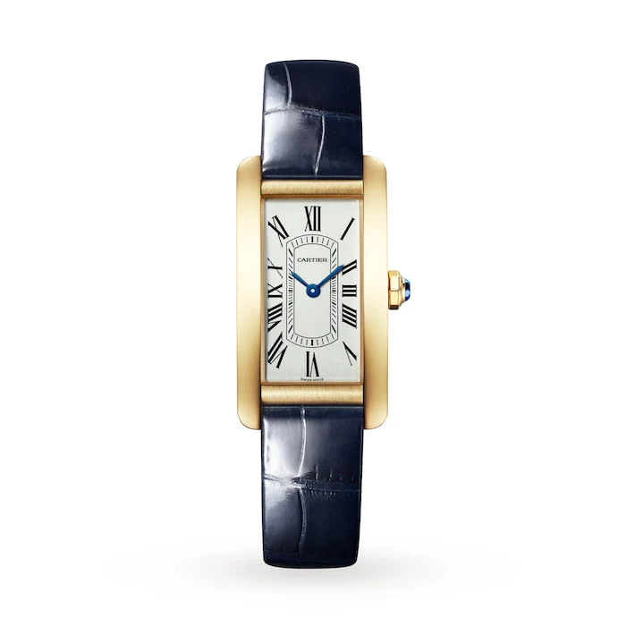 Cartier Tank AmÃ©ricaine Watch, Small Model, Quartz Movement, Yellow Gold Luxury Watch Swiss Made  WGTA0299