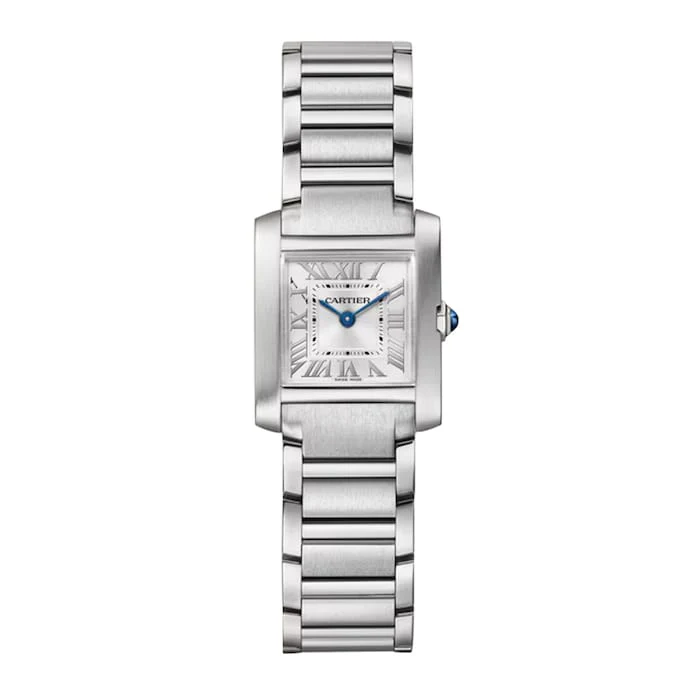 Cartier Tank Française Watch Small Model, Quartz Movement, Steel Luxury Watch Swiss Made WSTA0129