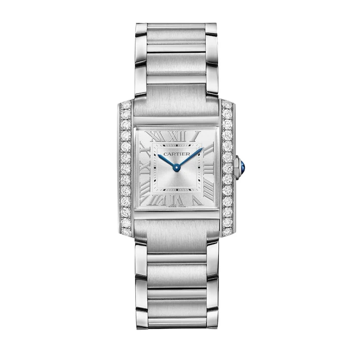 Cartier Tank Francaise watch, medium model, quartz movement. Luxury Watch Swiss Made High Precision Movement W4TA0021