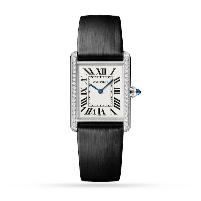 Cartier Tank Must Watch, Large Model, Quartz Movement, Steel, Diamonds Luxury Watch Swiss Made W4TA0030