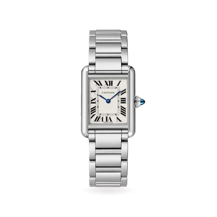 Cartier Tank Must Watch, Small Model, Quartz Movement, Steel Case Luxury Watch Swiss Made WSTA0107