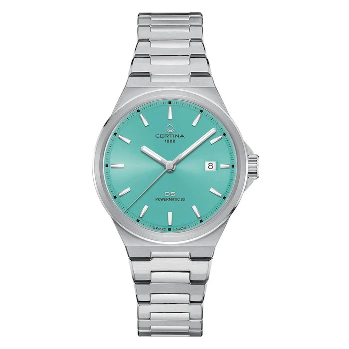 Certina Automatic 39mm Men’s Watch with Blue Material Dial, Stainless Steel Case & Bracelet, 100m Water Resistant / C0434071135100
