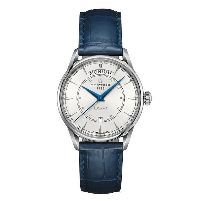 Certina Automatic 40mm Men’s Watch with White Material Dial, Stainless Steel Case, 100m Water Resistant / C0294301601100