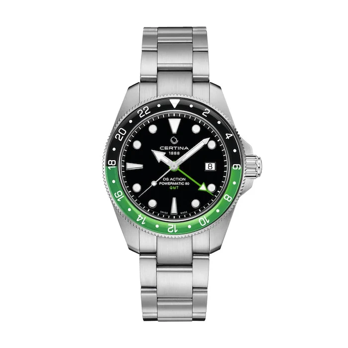 Certina Automatic 41mm Men’s Watch with Black Material Dial, Stainless Steel Case & Bracelet, 200m Water Resistant / C0329291105100