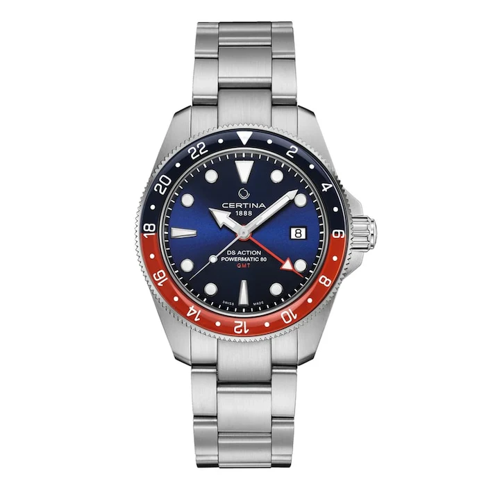 Certina Automatic 41mm Men’s Watch with Blue Material Dial, Stainless Steel Case & Bracelet, 200m Water Resistant / C0329291104100
