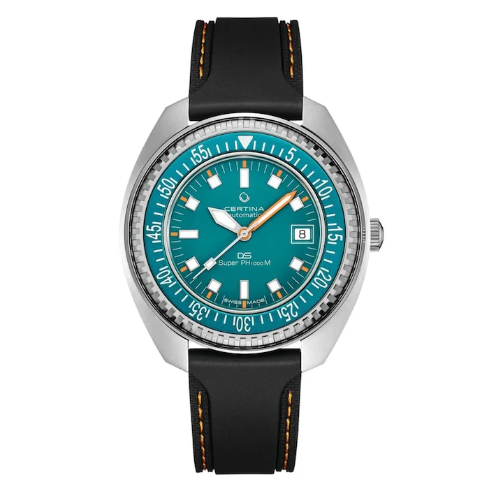 Certina Automatic Men’s Watch with Blue Material Dial, Stainless Steel Case, 000m Water Resistant / C0249071704110
