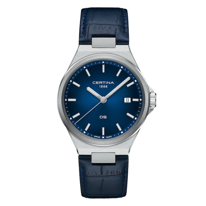 Certina DS-7 Quartz 39mm Unisex Watch Blue Luxury Watch Swiss Made High Precision Movement  C0434101604100