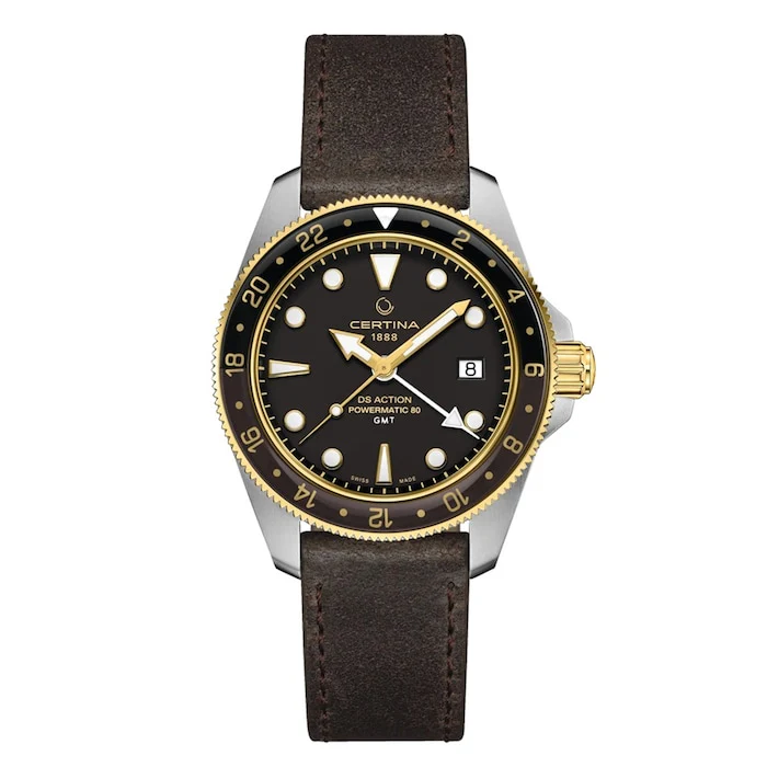Certina DS Action GMT Powermatic 80 41mm Mens Luxury Watch C0329292605100