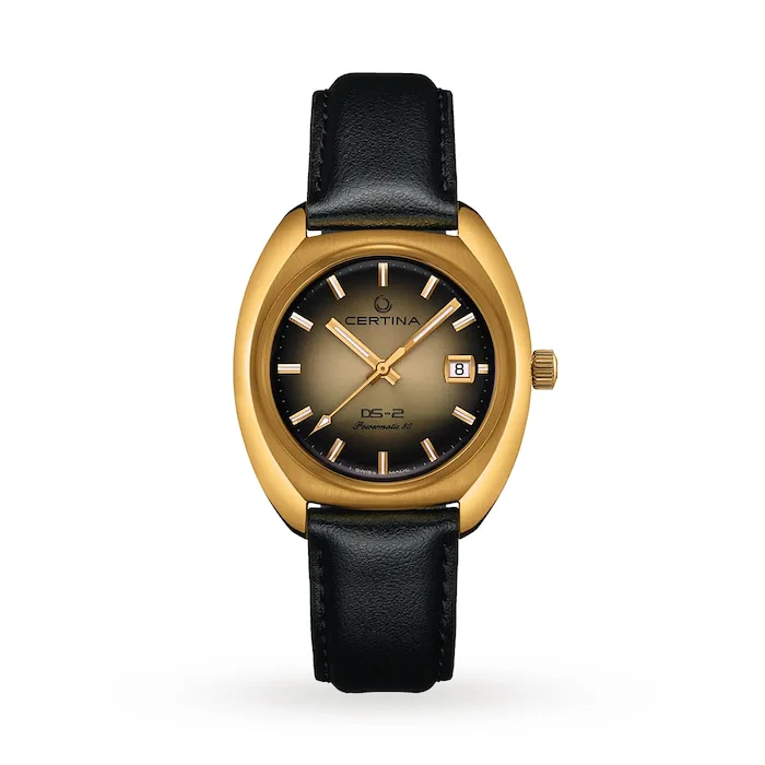 Certina Heritage Automatic 40mm Men’s Watch with Gold Material Dial, Stainless Steel Case, 200m Water Resistant / C0244073736100