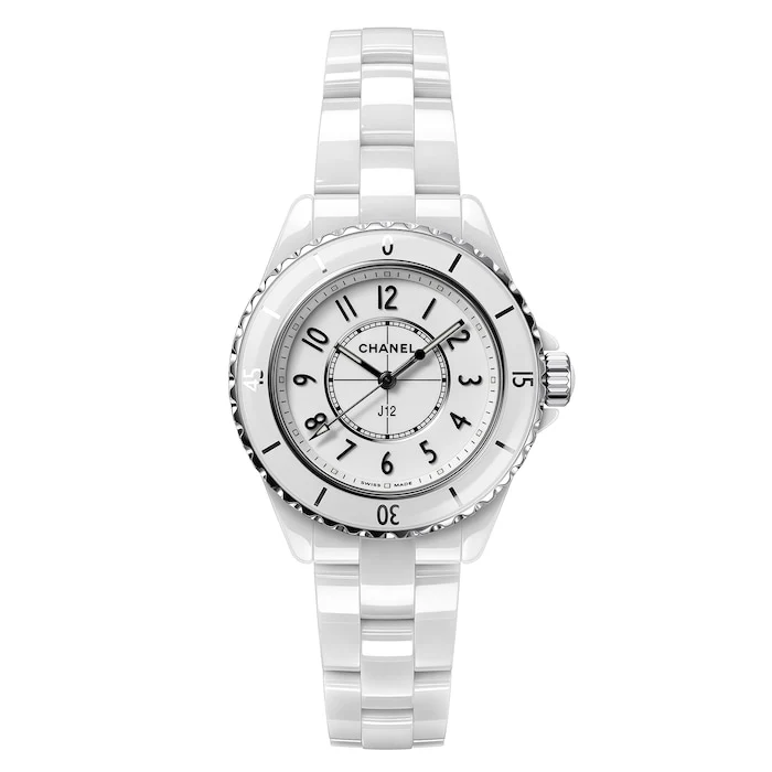 CHANEL J12 WATCH, 33 MM Luxury Watch Swiss Made High Precision Movement Sapphire Crystal Stainless Steel Case H5698