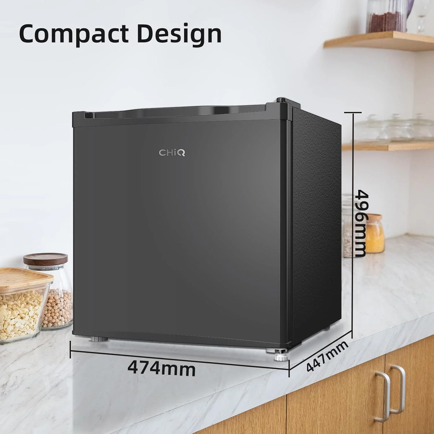CHiQ CSD31D4EU, Table Top Mini Freezer, Small Freezer with 31L, 4 Star Freezing,12-Year Warranty on The Compressor,Adjustable Temperature Control [Energy Class E] - Image 2