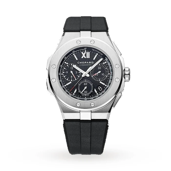 Chopard Elegance Automatic 44mm Men’s Watch with Black Material Dial, Stainless Steel Case, 100m Water Resistant / 298609-3004