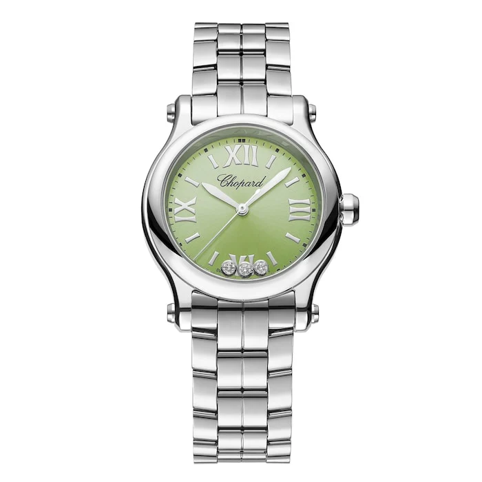 Chopard Happy Sport 30mm, Quartz, Lucent Steelâ„¢, Diamonds - Green Luxury Watch Luxury Watch 278590-3013