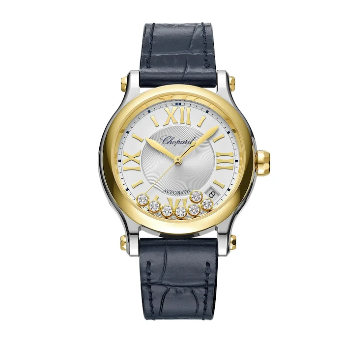 Chopard Happy Sport 36mm, Automatic, Ethical Yellow Gold, Lucent Steelâ„¢, Diamonds Luxury Watch 278559-4001