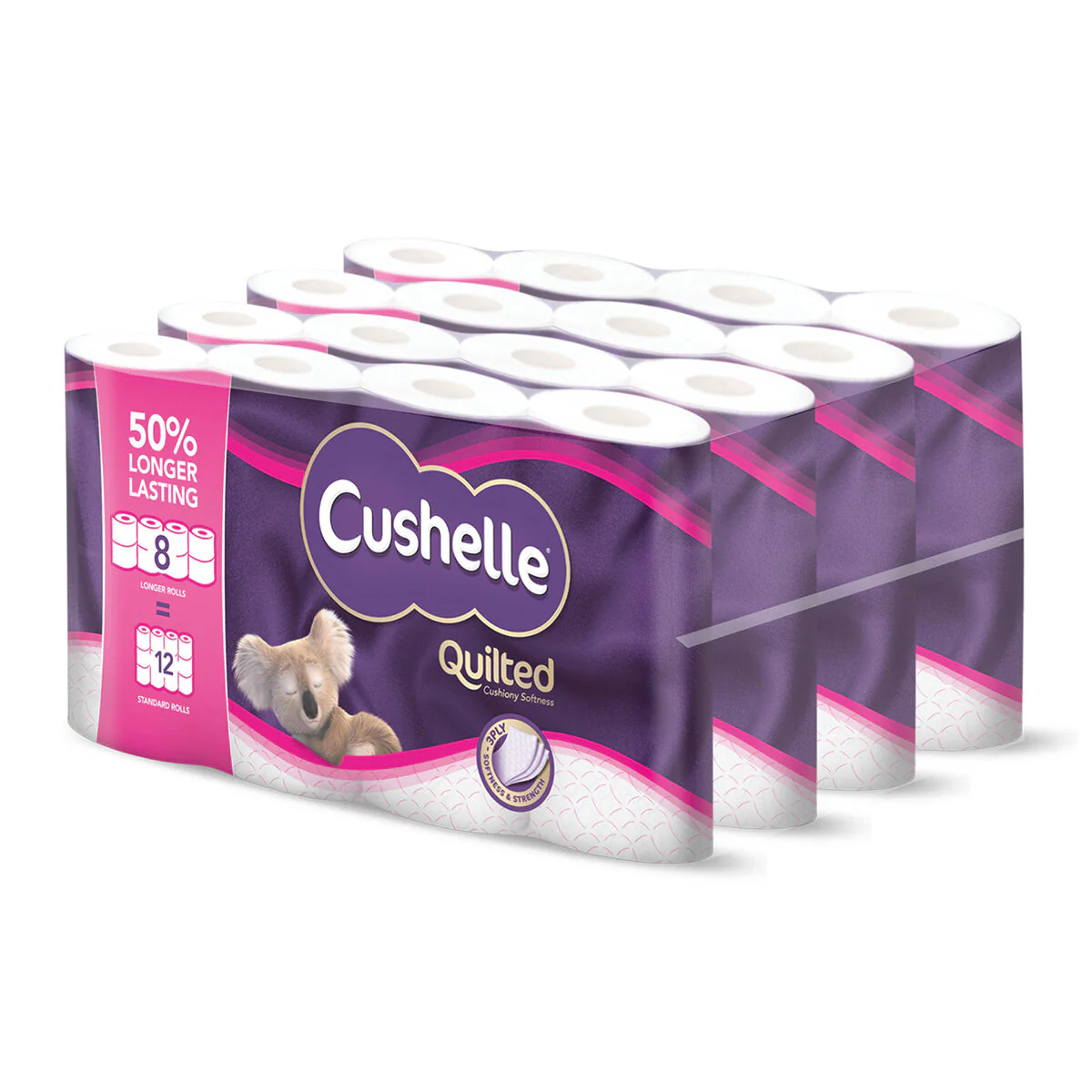 Cushelle Quilted Longer Rolls Toilet Tissue, 32 Rolls Pallet Deal (36 Units) - Image 3