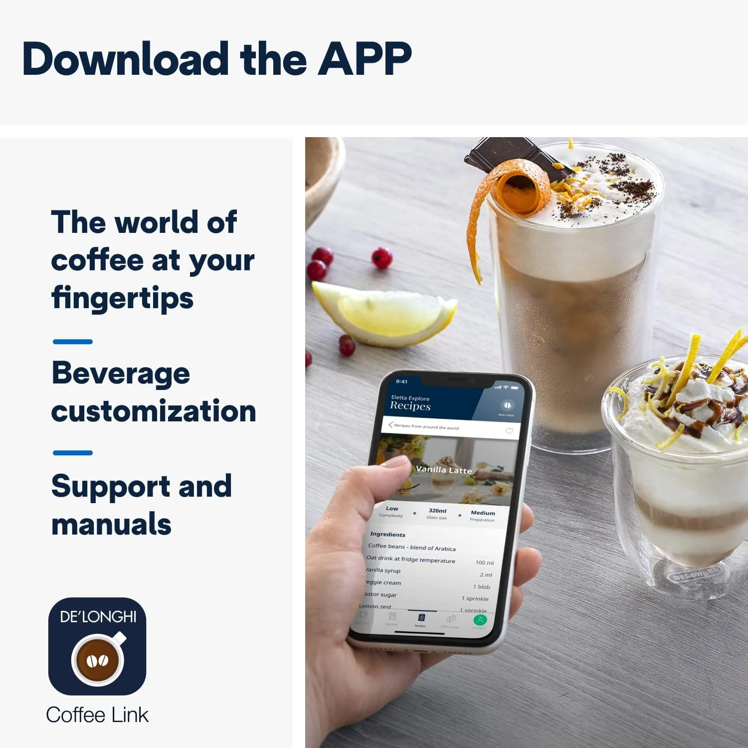 De'Longhi Eletta Explore Cold Brew ECAM452.67.G, Barista Coffee Machine with LatteCrema Hot and Cool, Espresso Machine, Automatic Coffee Bean Machine, Cold Extraction, Coffee Pot Included, Dark Grey - Image 8