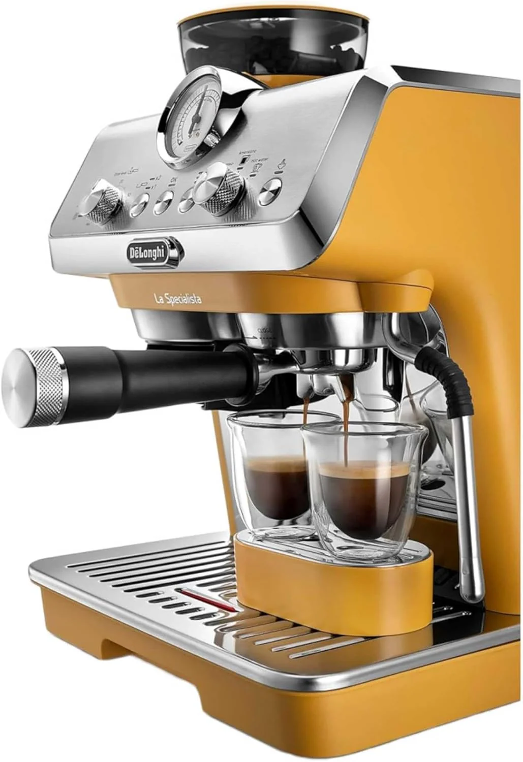 De'Longhi La Specialista Arte EC9155.YE, Barista Pump Espresso Machine, Bean to Cup Coffee and Cappuccino Maker, 8 Grinding Settings, MyLatte Art Frothing Wand, 1550W, Yellow - Image 2