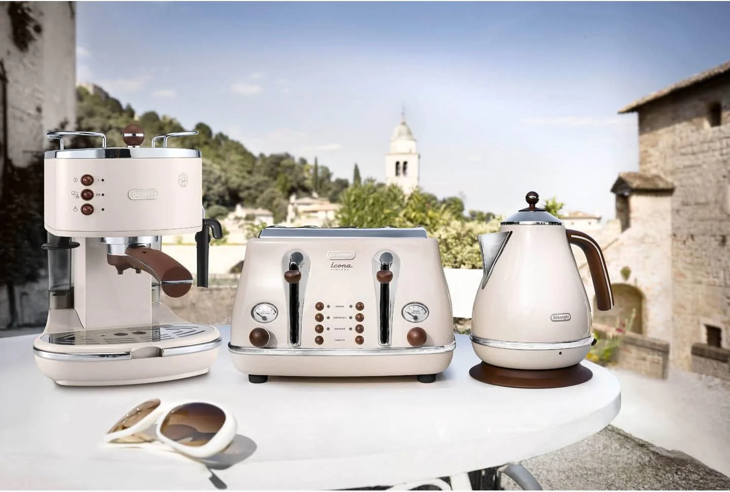 De'Longhi Vintage Icona Traditional Barista Pump Espresso Machine, Coffee and Cappuccino Maker, ECOV311BG, 1.4 liters, Cream - Image 6
