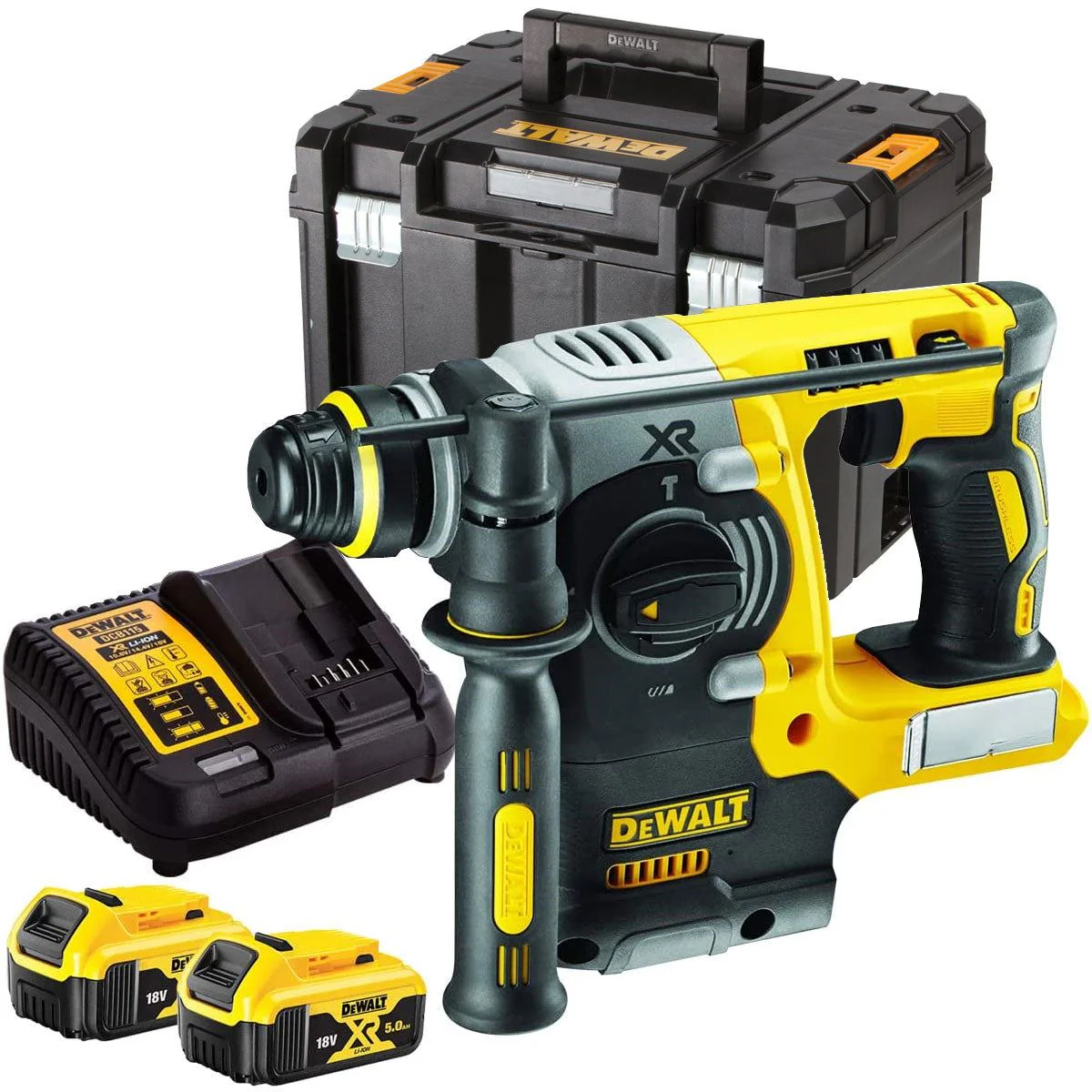 DeWalt DCH273N 18V Brushless SDS+ Rotary Hammer Drill with 2 x 5.0Ah Batteries & Charger in Case