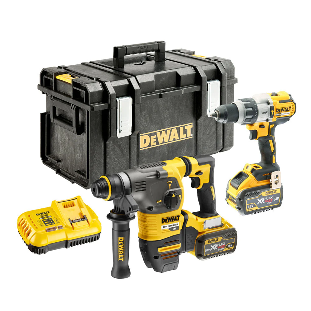 Dewalt DCK2033X2 XR 18/54V FlexVolt Brushless Twin Pack With 2 x 9.0/3.0Ah Batteries Charger