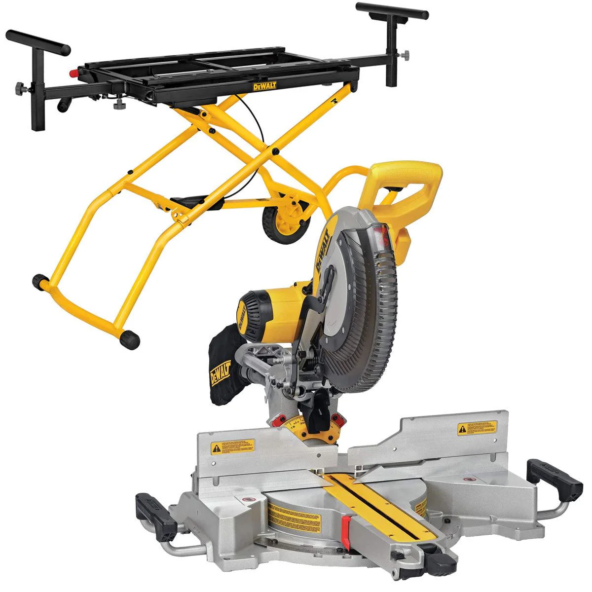Dewalt DWS780 305mm XPS Sliding Compound Mitre Saw 110V with Folding Rolling Stand