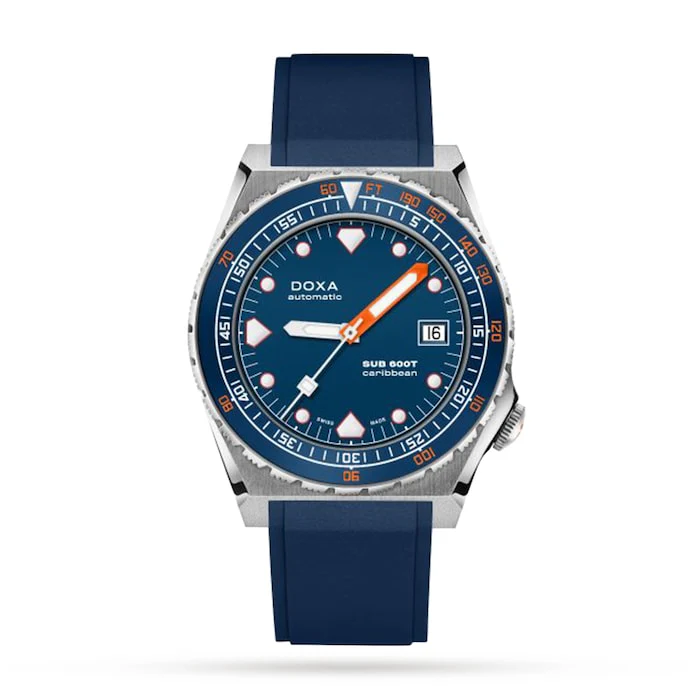DOXA Automatic 40mm Men’s Watch with Blue Material Dial, Stainless Steel Case, 100m Water Resistant / 861.10.201.32