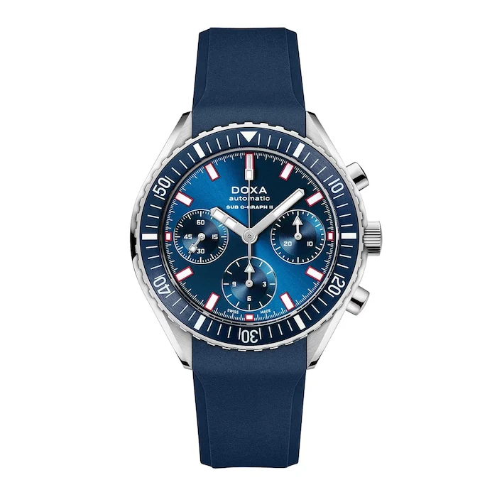DOXA Automatic 42mm Men’s Watch with Blue Material Dial, Stainless Steel Case, 200m Water Resistant / 797.10.201.32
