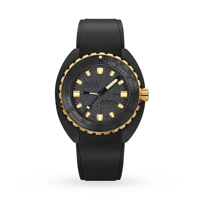 DOXA Elegance Automatic Men’s Watch with Black Material Dial, Ceramic Case, 300m Water Resistant / 830.20.101ND.20