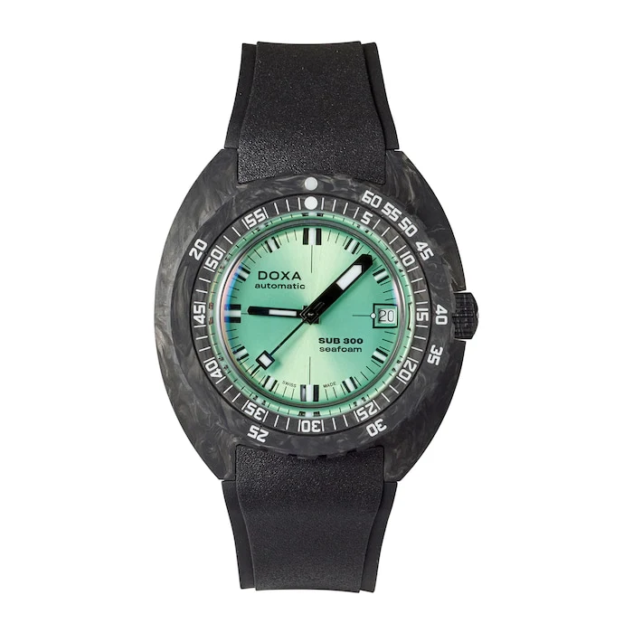 DOXA Heritage Automatic Men’s Watch with Green Material Dial, 300m Water Resistant