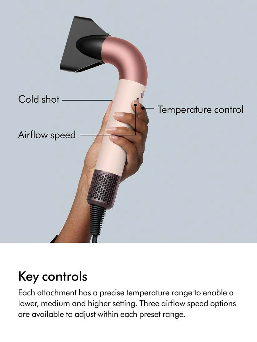 Dyson Supersonic r™ Straight+Wavy Hair Dryer, Ceramic Pink - Image 3