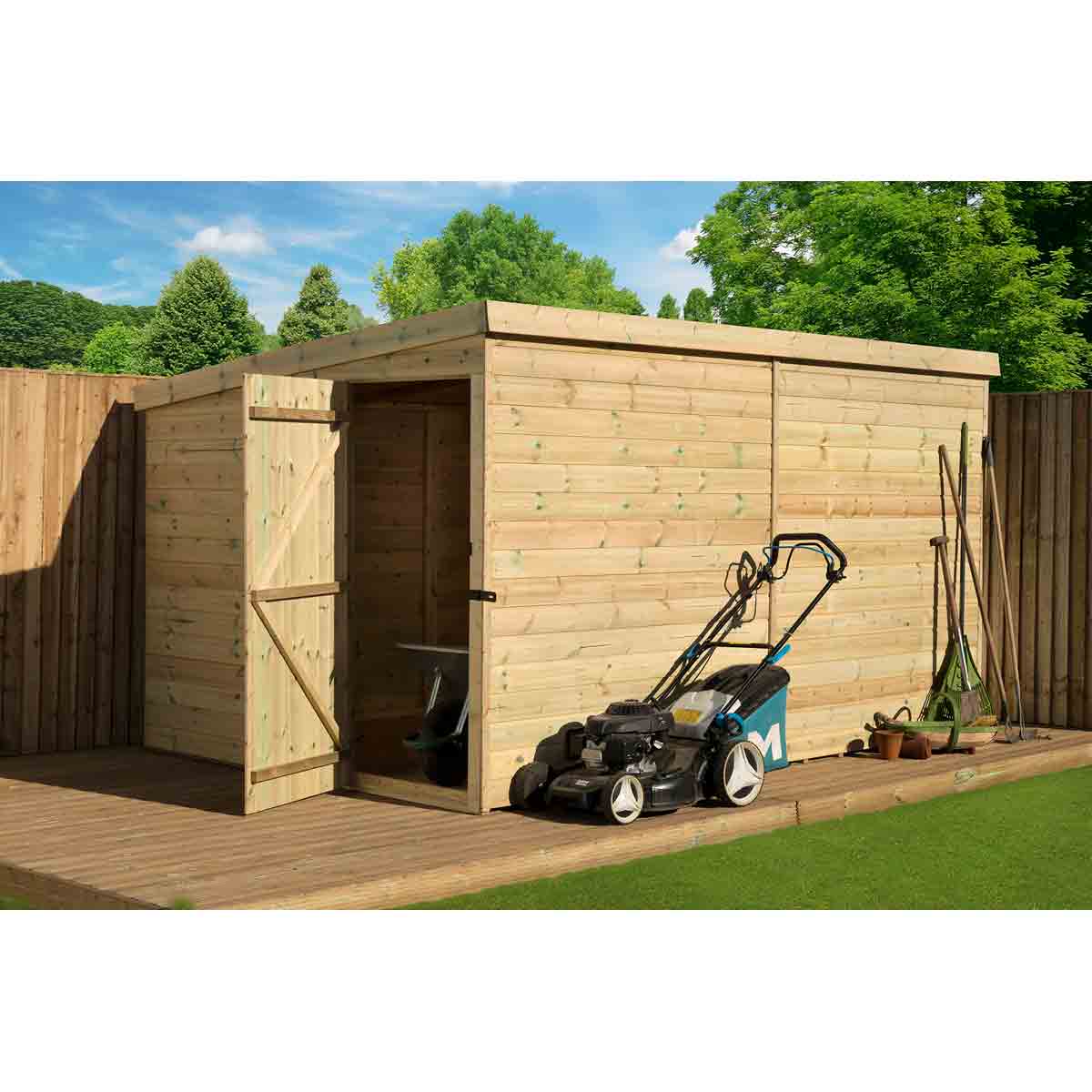Empire 2000 Pent 14x7ft Wooden Garden Shed Door Le Side Panel - Image 3