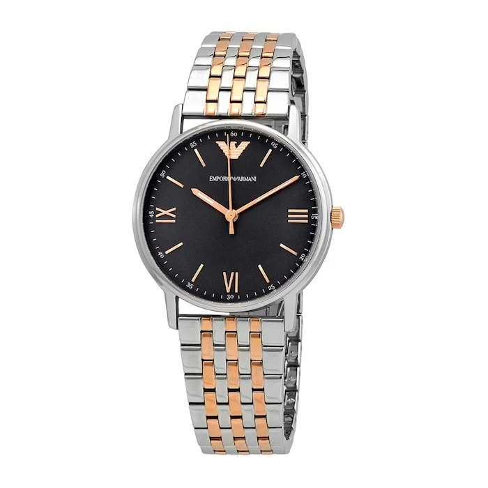 Emporio Armani Quartz 40mm Men’s Watch with Grey Material Dial, Stainless Steel Case, 30m Water Resistant / AR11121