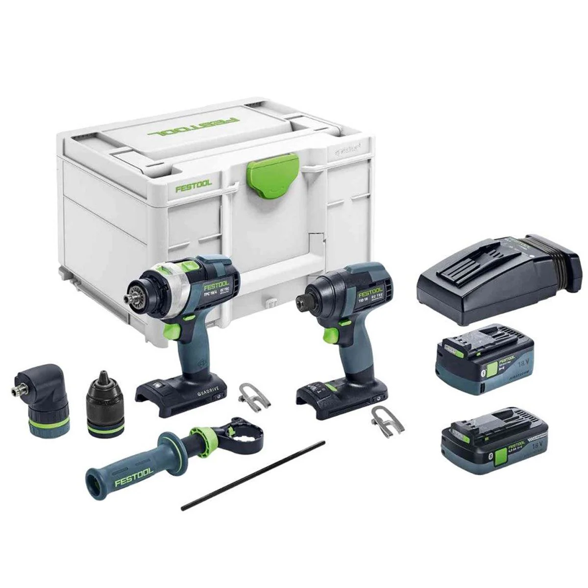 Festool TID 18 5,0/4,0-Set TPC 18/4 18V Brushless Percussion Drill & Impact Driver With 1 x 5.0Ah/4.0Ah Battery, Charger 577655