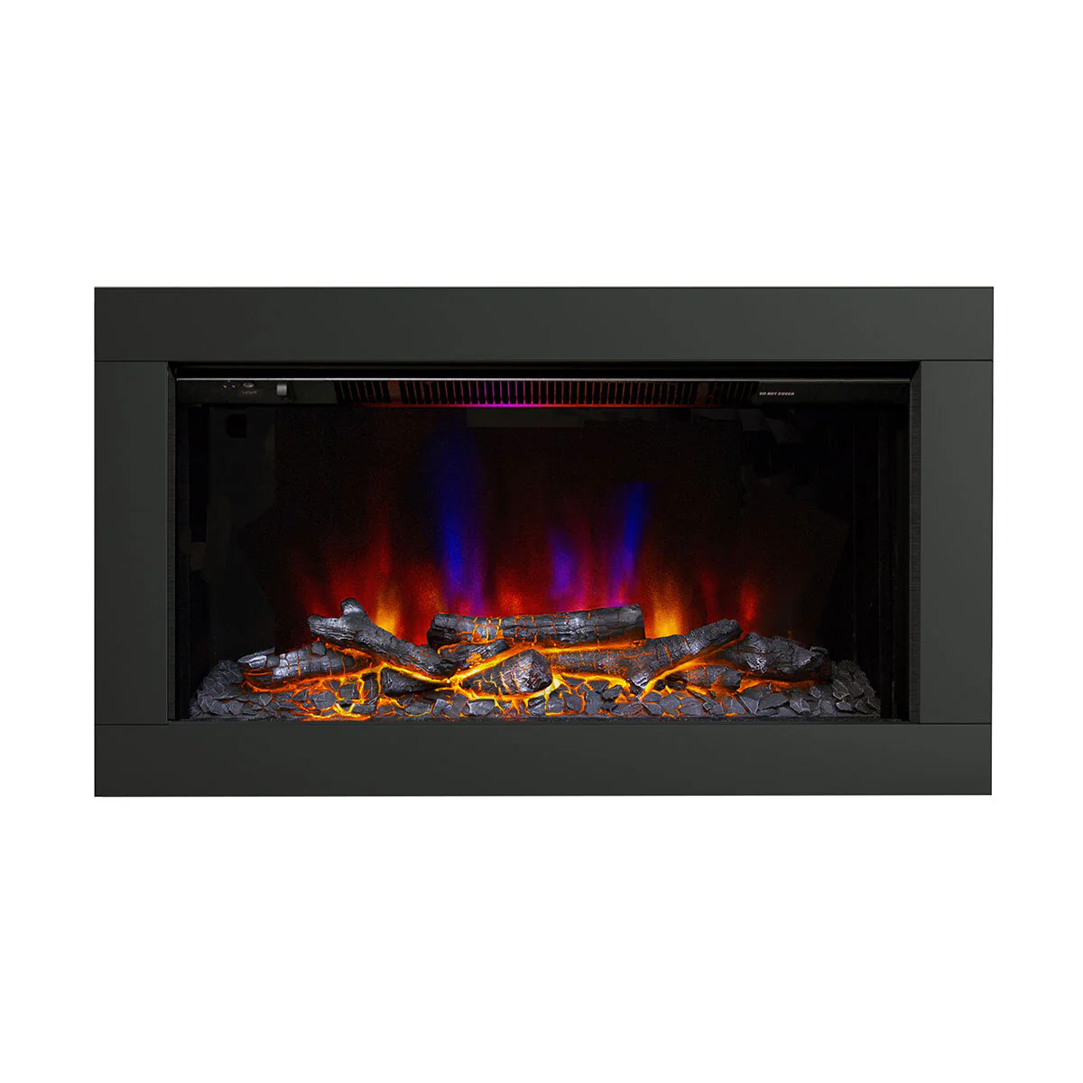 Flare Avella Wall Mounted Inset Electric Fire in Black, 2kW - Image 3
