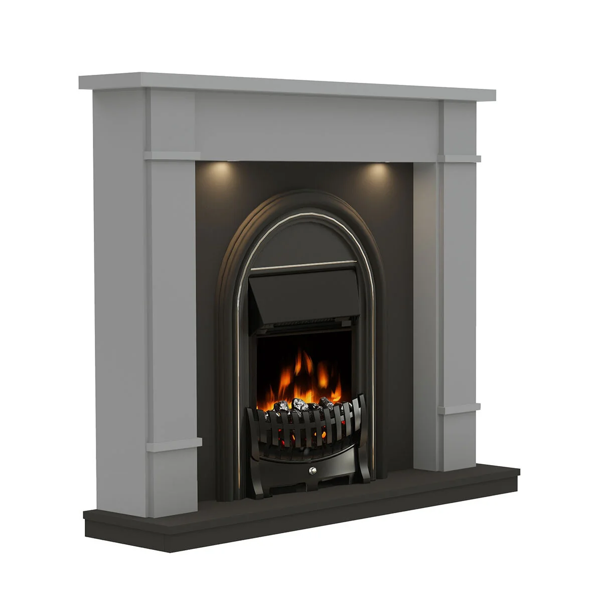 Flare Broadwell Electric Fireplace Suite in Grey, 2kW - Image 4