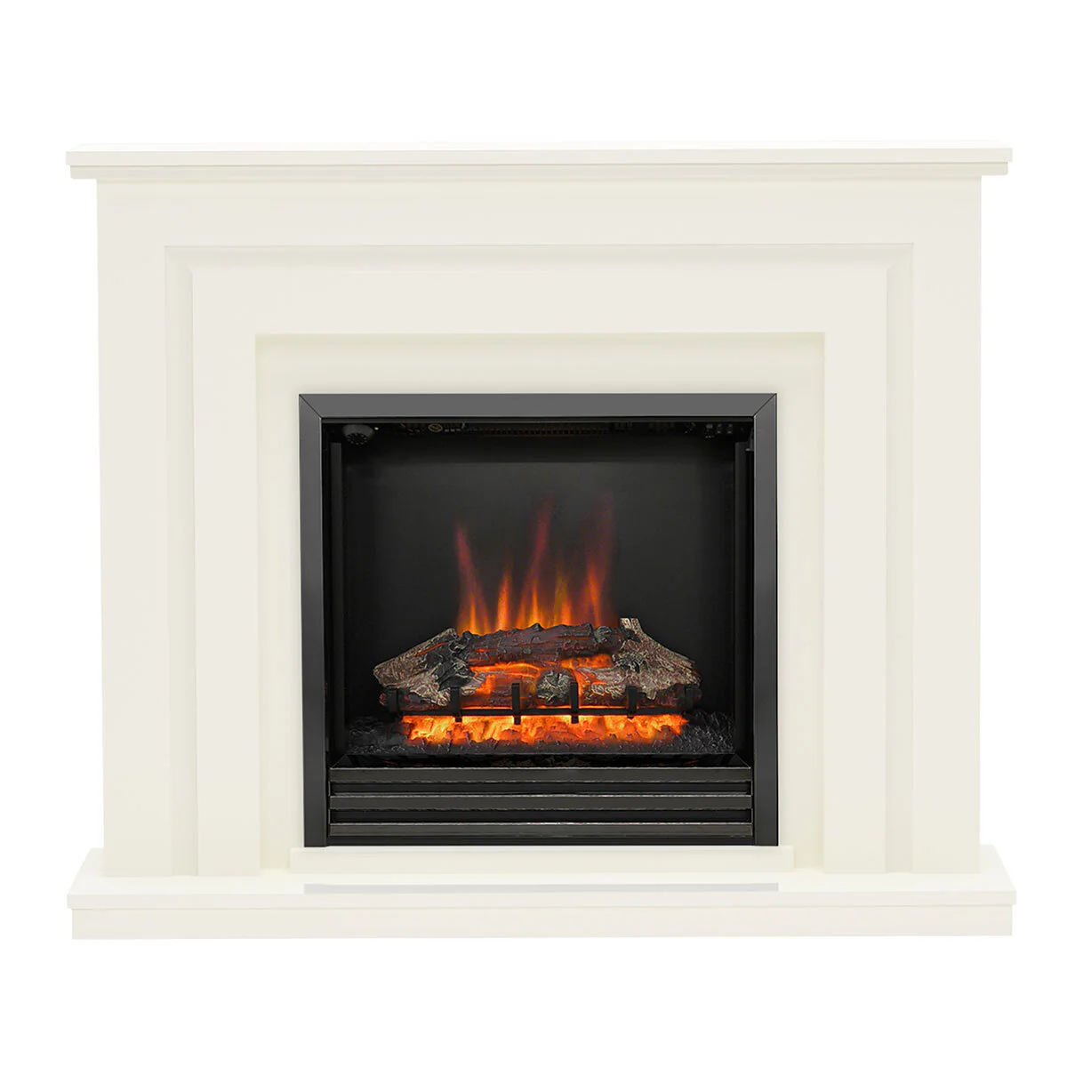 Flare Whitham Electric Fireplace Suite in White, 2kW - Image 3