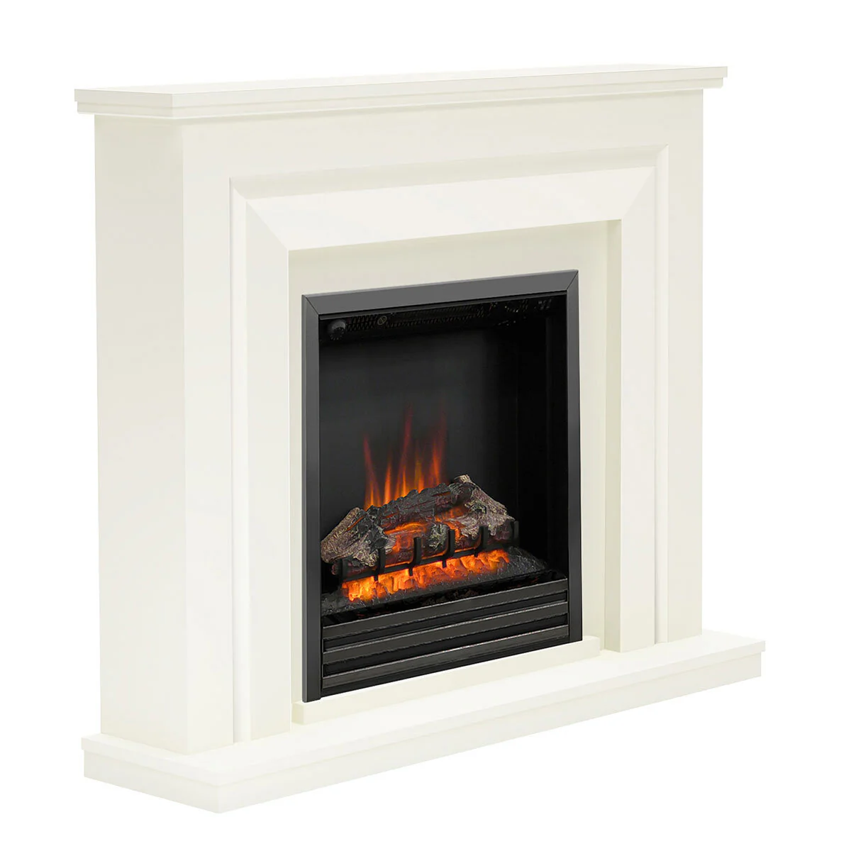 Flare Whitham Electric Fireplace Suite in White, 2kW - Image 4